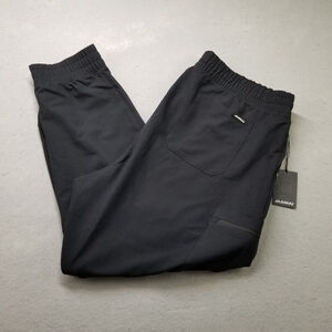 Jaanuu Scryb Bottoms Womens Size 2X Black Classic Scrub Jogger Stretch